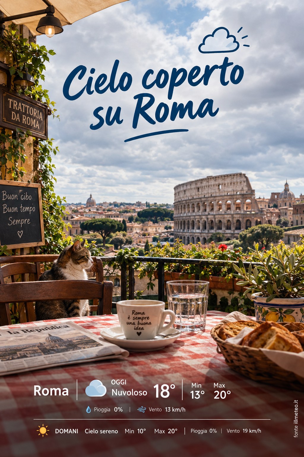 Storia meteo Roma oggi e domani - 28 Ottobre 2026