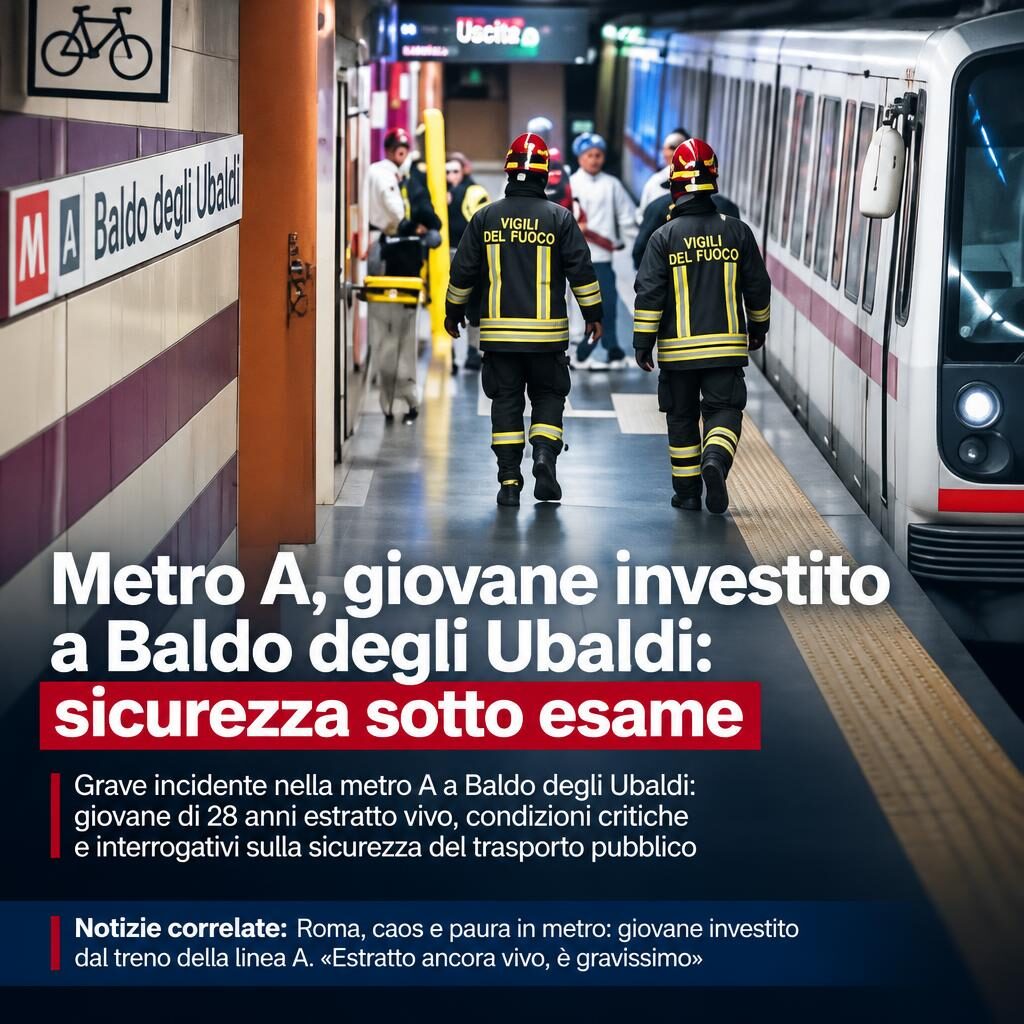 Metro A, giovane investito a Baldo degli Ubaldi: sicurezza sotto esame
