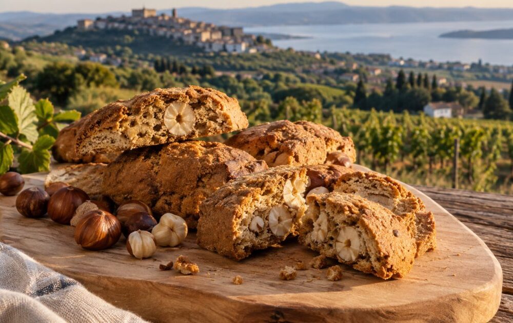 Montefiascone e la Tuscia viterbese: i tozzetti alle nocciole tra lago, vigne e colline vulcaniche