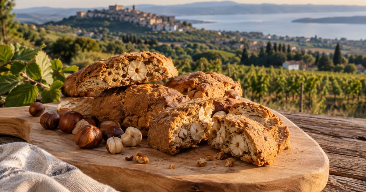 Montefiascone e la Tuscia viterbese: i tozzetti alle nocciole tra lago, vigne e colline vulcaniche