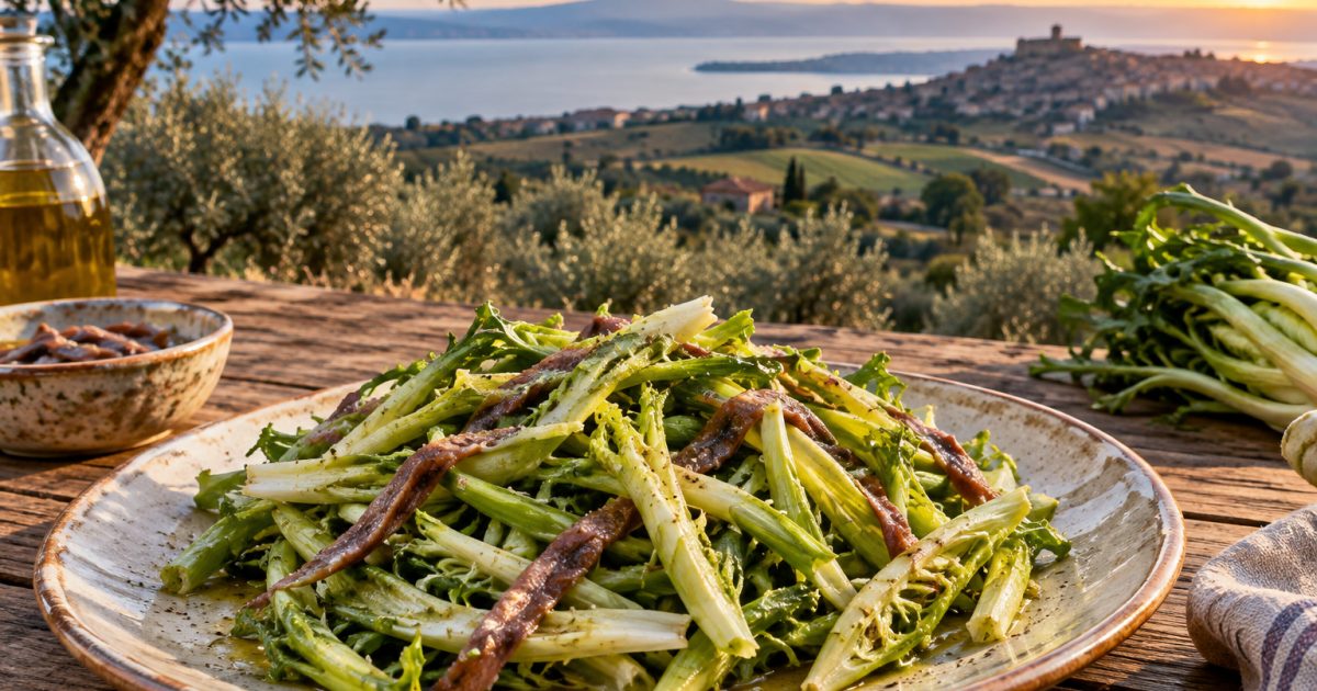 Montefiascone e la Tuscia viterbese: puntarelle e acciughe tra colline, ulivi e campagna