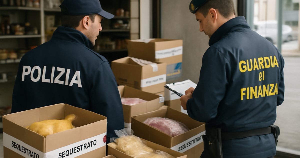 Monterotondo: sequestrati oltre 200 kg di alimenti non tracciati, 13 sanzioni per oltre 23.000 euro