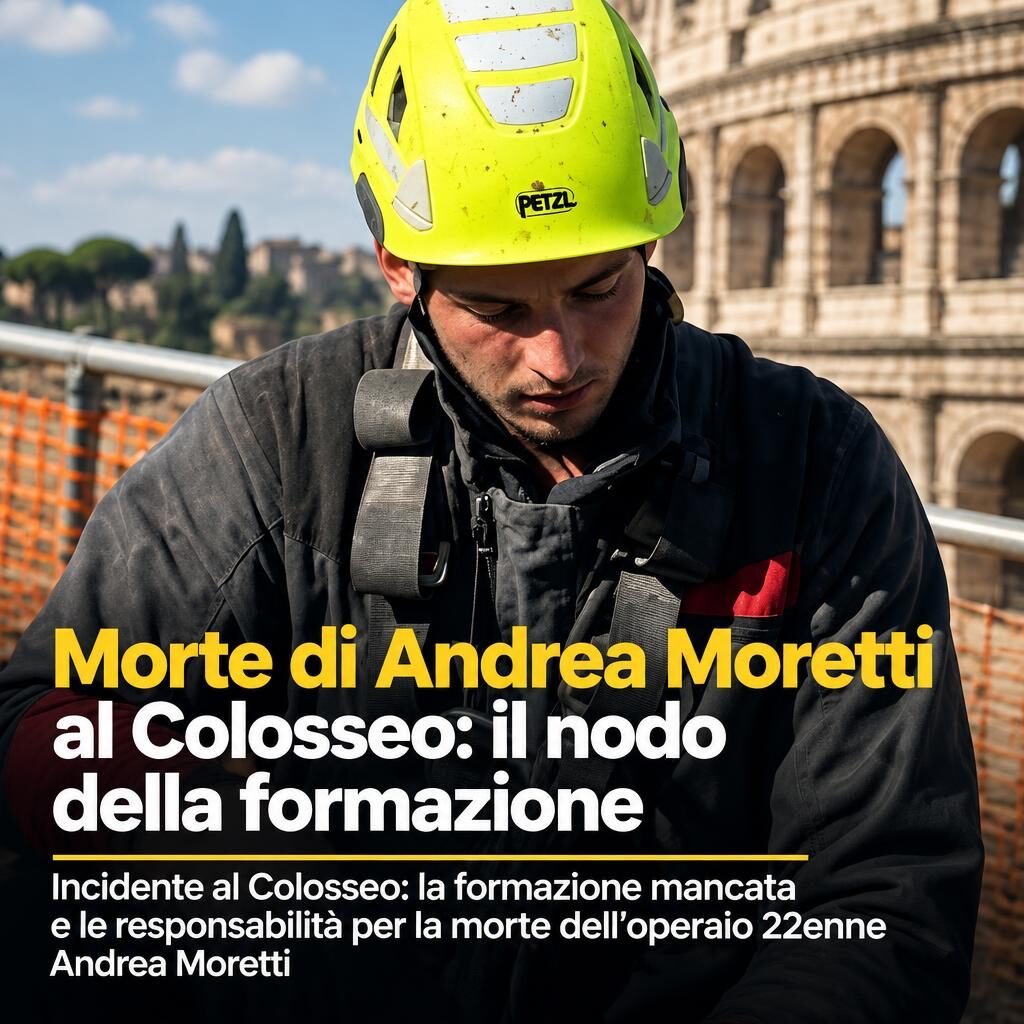 Morte di Andrea Moretti al Colosseo: il nodo della formazione