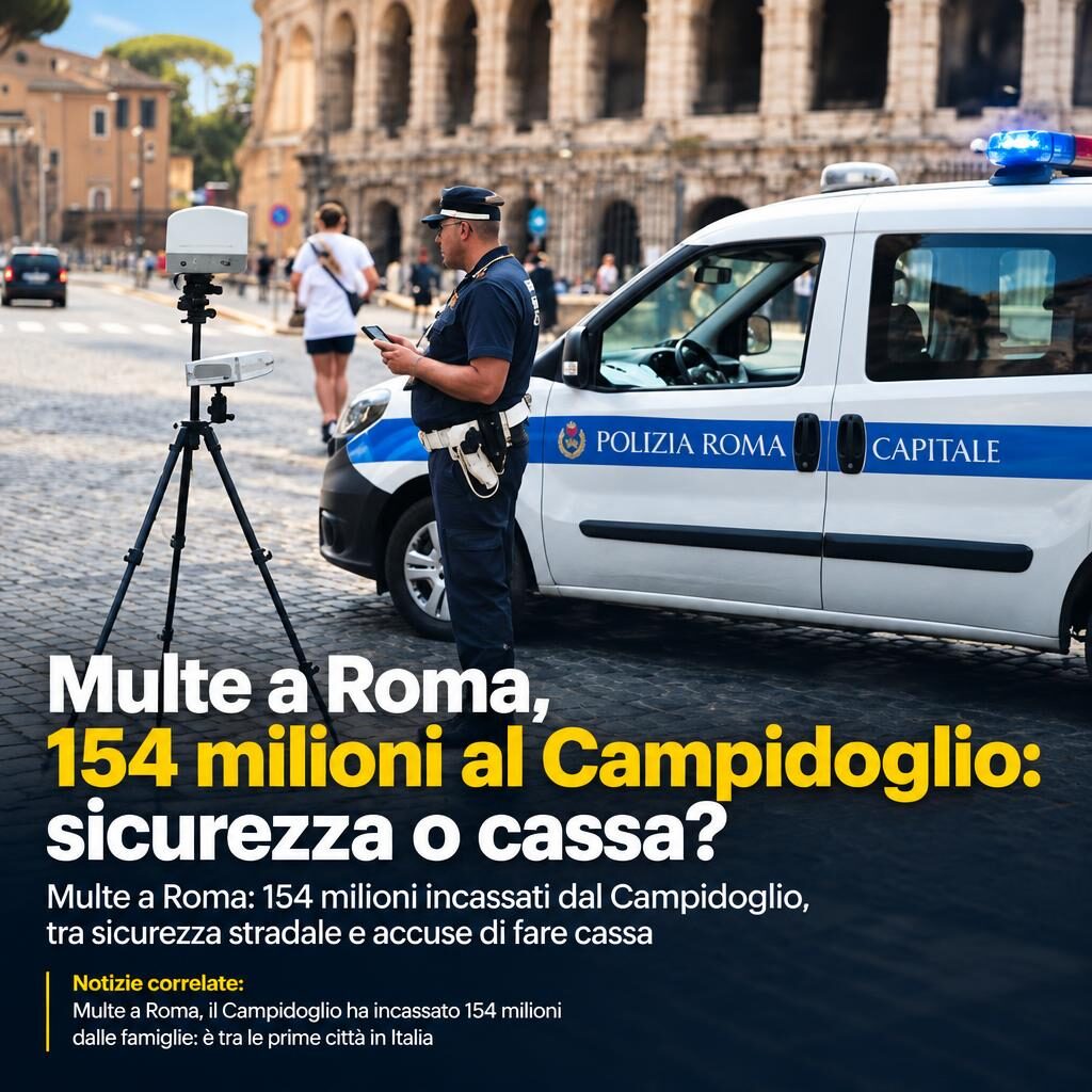 Multe a Roma, 154 milioni al Campidoglio: sicurezza o cassa?