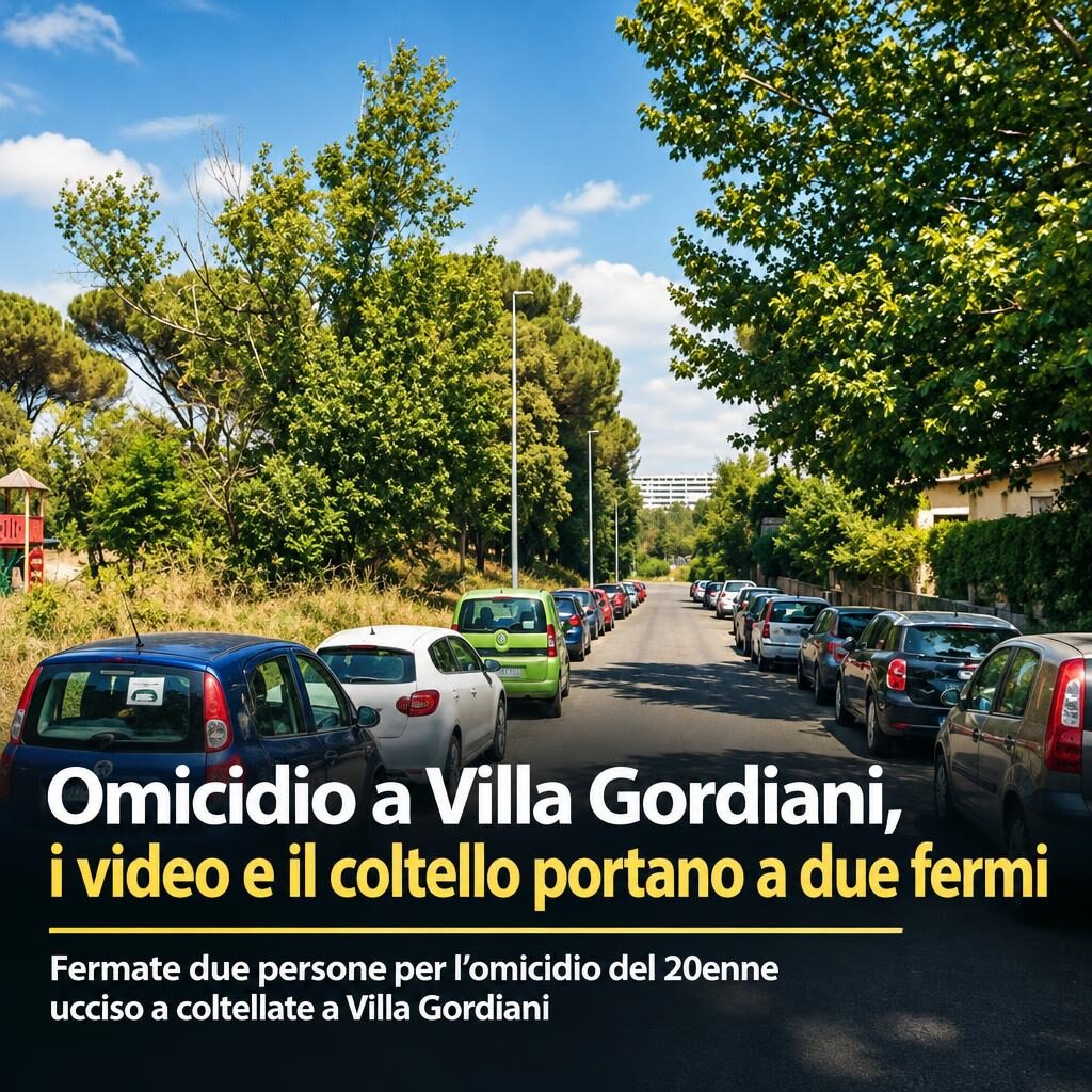 Omicidio a Villa Gordiani, i video e il coltello portano a due fermi