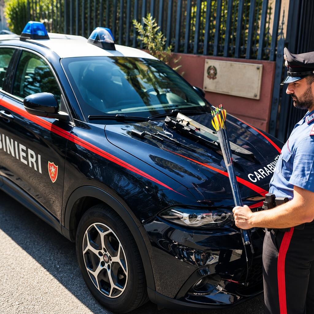 Paura a Don Bosco: 26enne barricato minaccia i carabinieri con arco e frecce