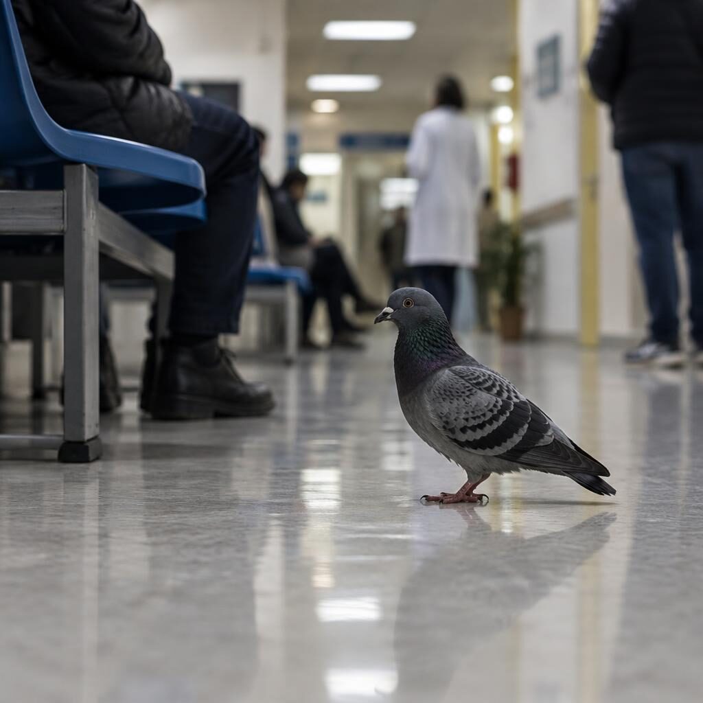 Piccione senza badge al Policlinico Umberto I: la burocrazia vola