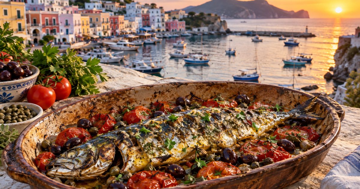 Ponza, il porto e le olive di Gaeta: una ricetta mediterranea tra vento e mare