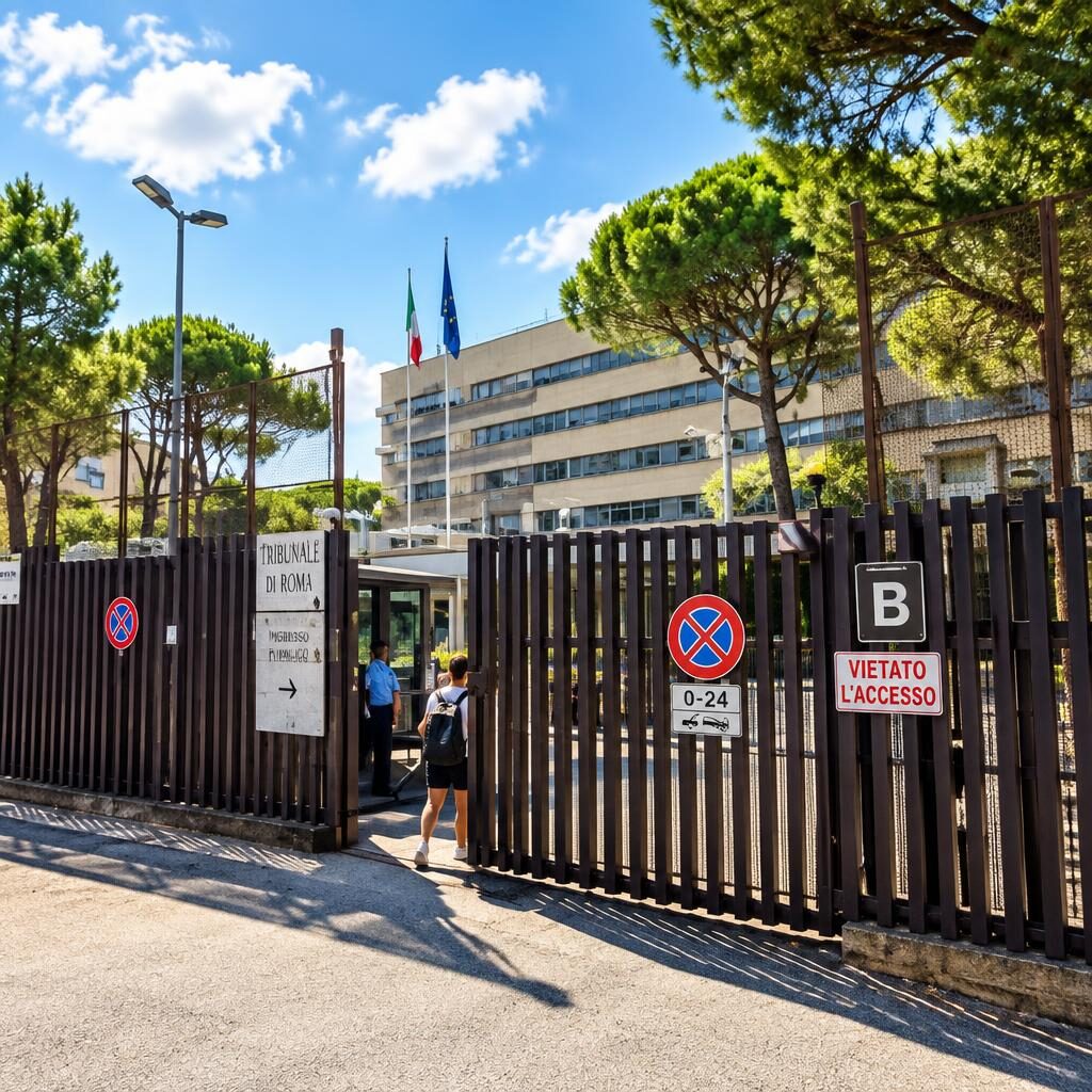 Quattro coltelli nello zaino in tribunale: fermato a Piazzale Clodio