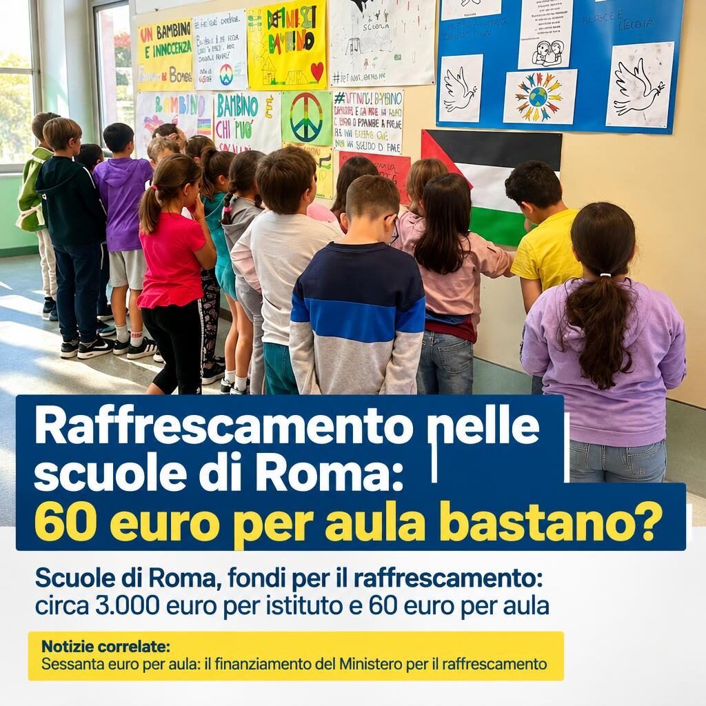 Raffrescamento nelle scuole di Roma: 60 euro per aula bastano?