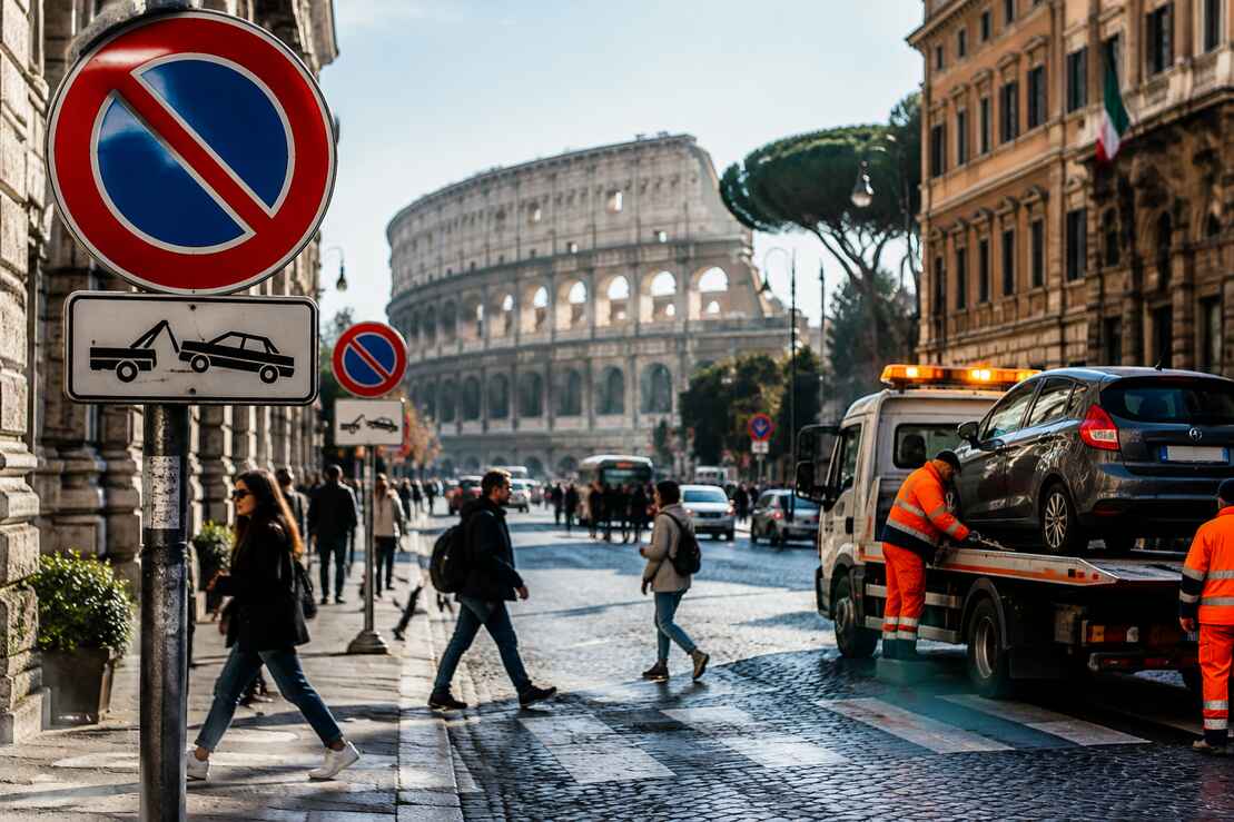 Record di rimozioni auto a Roma: 25mila dall’inizio dell’anno, maglia nera al Centro