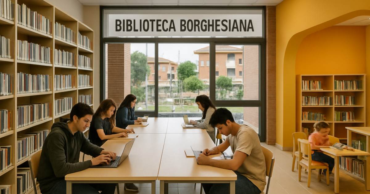 Riapre la Biblioteca Borghesiana a largo Monreale: Celli, «torna al centro della vita del quartiere»