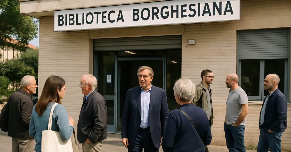 Riapre la Biblioteca Borghesiana: l’assessore Pino Battaglia partecipa alla riapertura