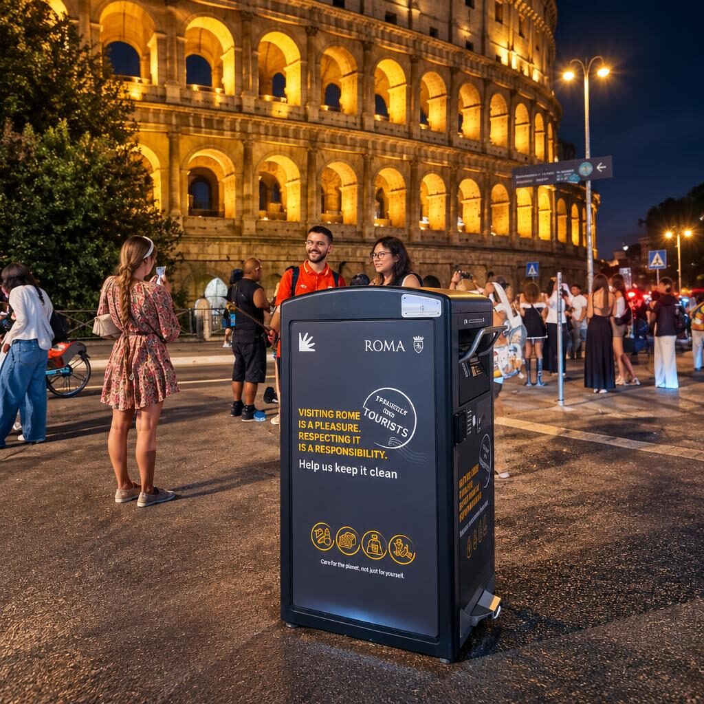 Roma, 300 cestini intelligenti contro i rifiuti: basta la tecnologia?