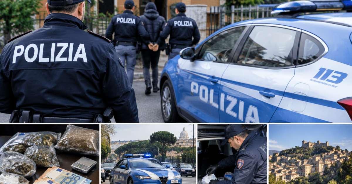 Roma: 9 arresti della Polizia di Stato per spaccio; sequestrato oltre mezzo chilo di droga e più di 3mila euro in contanti