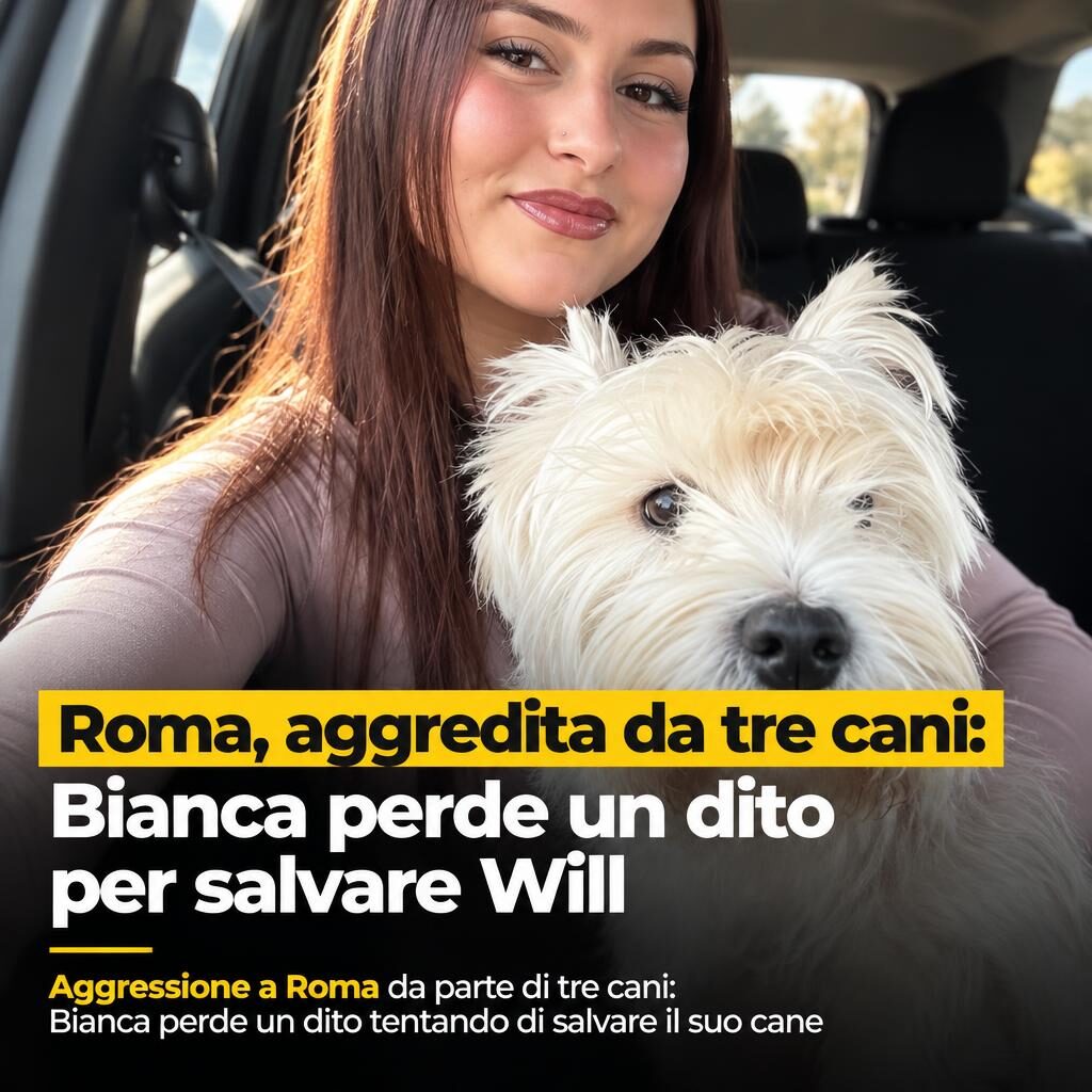 Roma, aggredita da tre cani: Bianca perde un dito per salvare Will