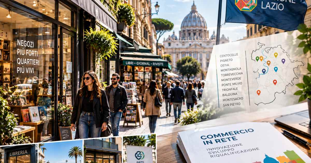 Roma approva oltre 2,5 milioni di euro per 26 progetti di sviluppo, innovazione e riqualificazione delle aree commerciali della città
