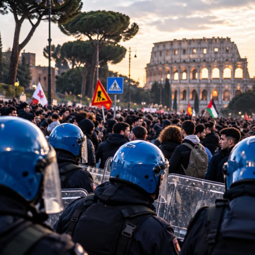 Roma blindata per i cortei: 20mila attesi, Circo Massimo sotto pressione