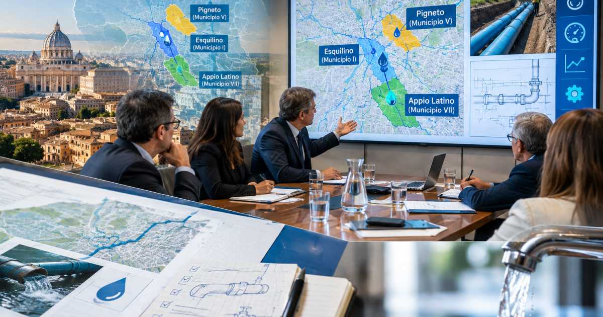 Roma Capitale: prima riunione del tavolo tecnico con Acea sulla pressione idrica e piano d’azione definito