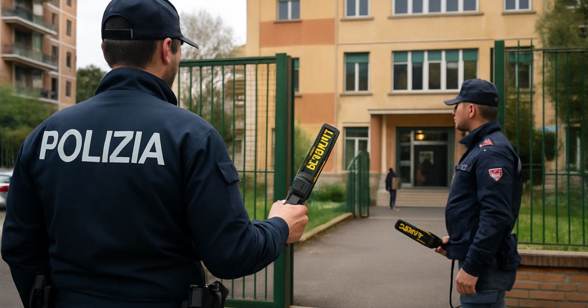 Roma, controlli con metal detector in un istituto del Casilino su disposizione della Questura (Video)