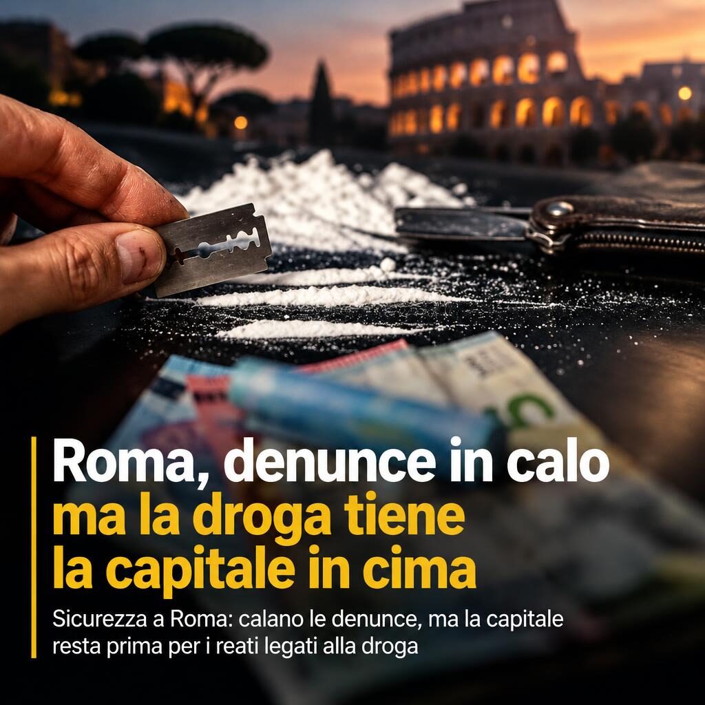 Roma, denunce in calo ma la droga tiene la capitale in cima