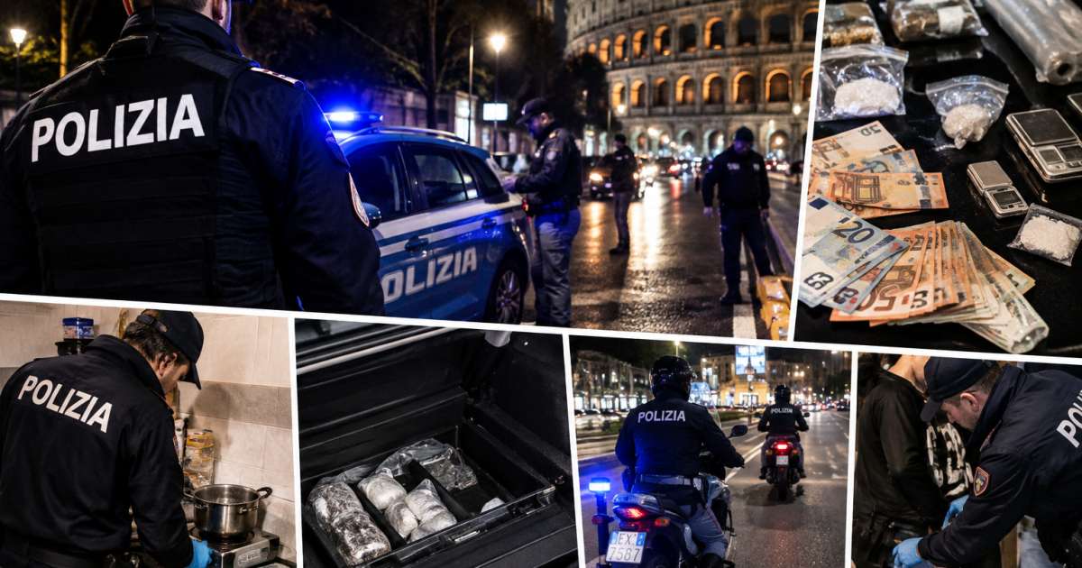 Roma: droga ‘in cottura’ e consegne in modalità delivery, cinque arresti e sequestri tra capitale e hinterland