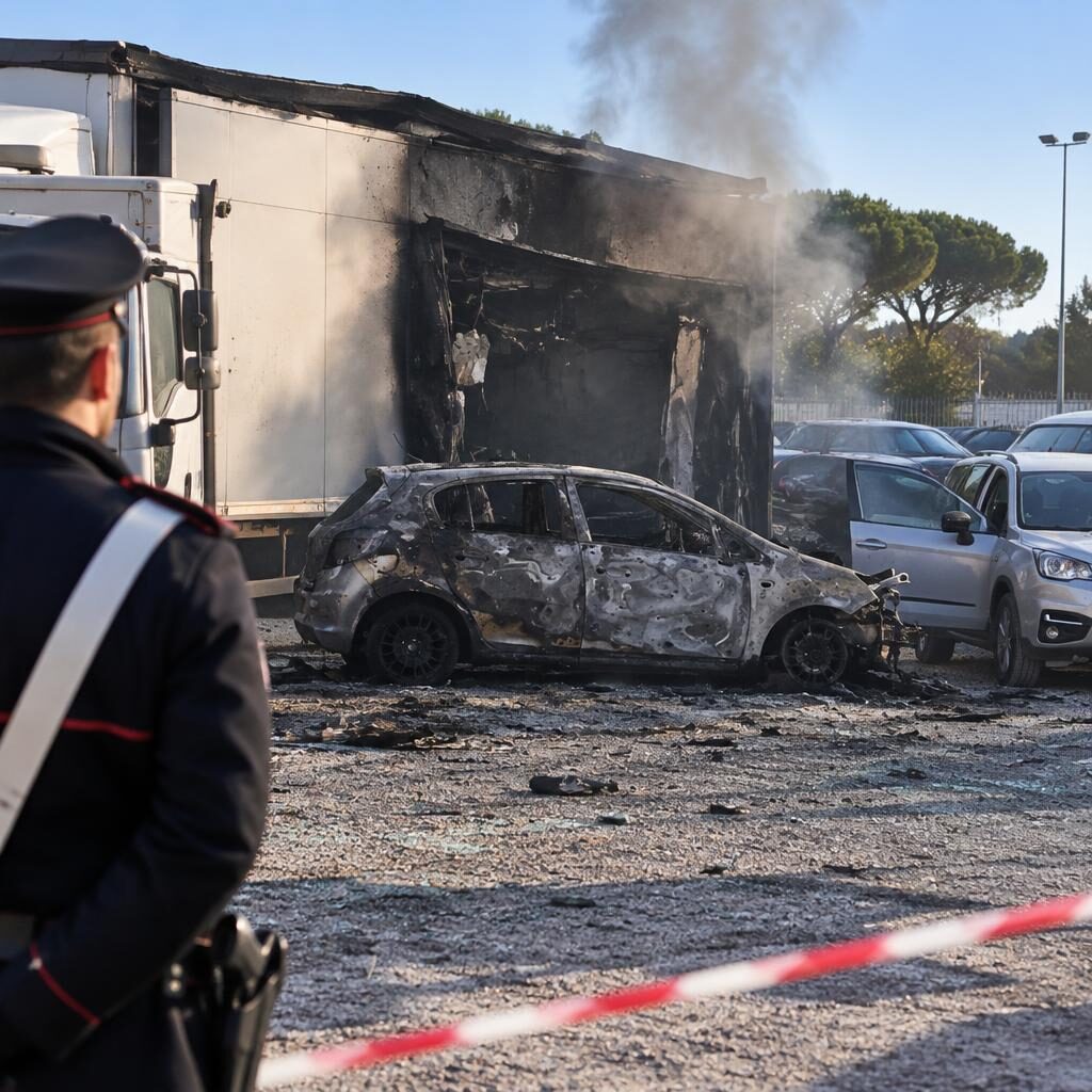 Roma Est, autosalone in fiamme e bomba: è il quarto attacco