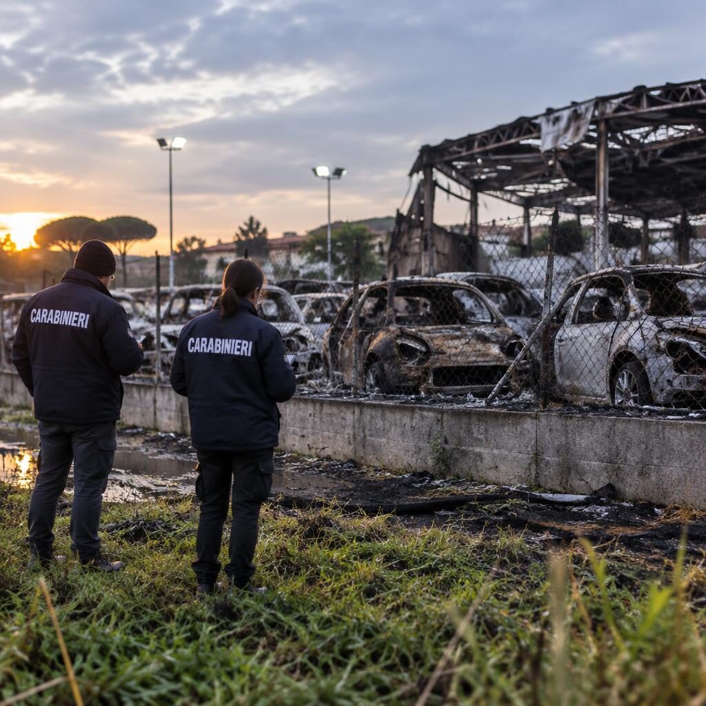 Roma Est, autosalone incendiato e ordigno a casa: indagini