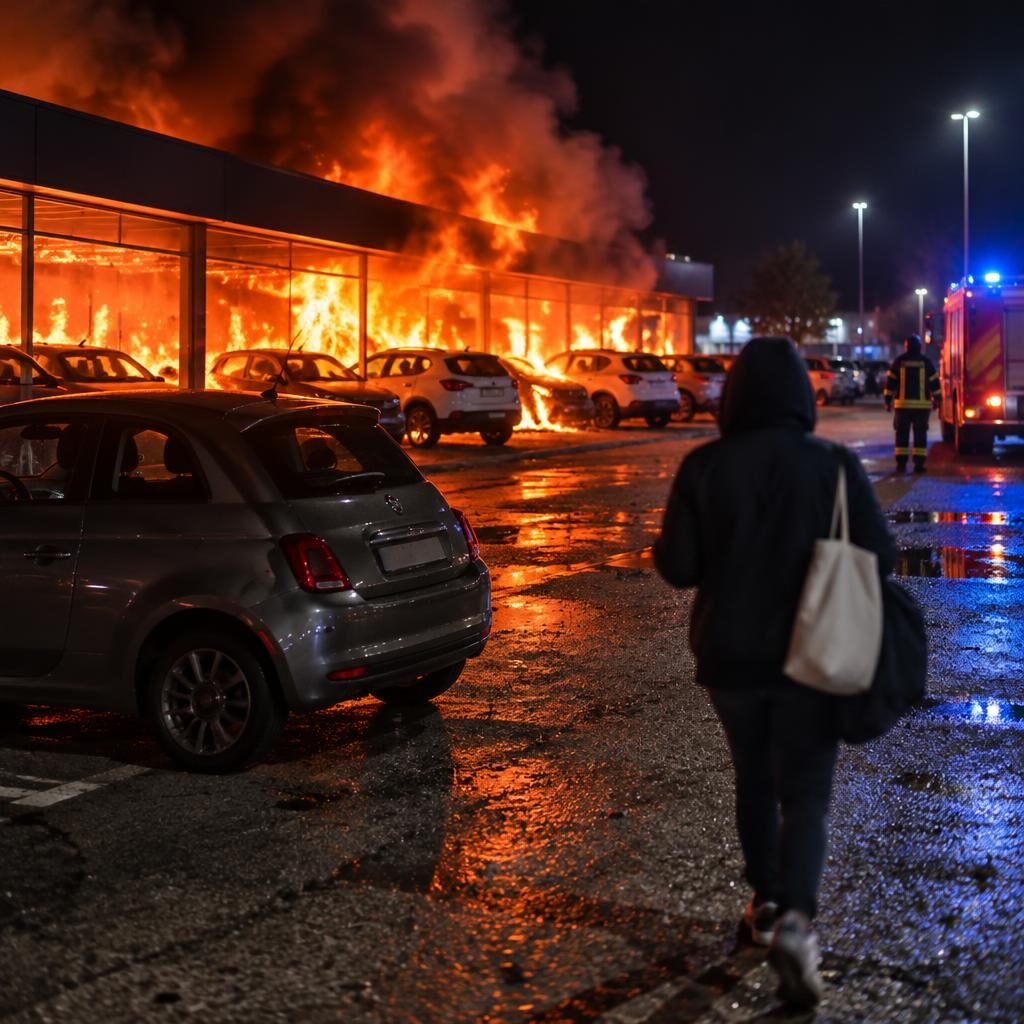 Roma Est, autosalone incendiato: il quartiere non può stare zitto