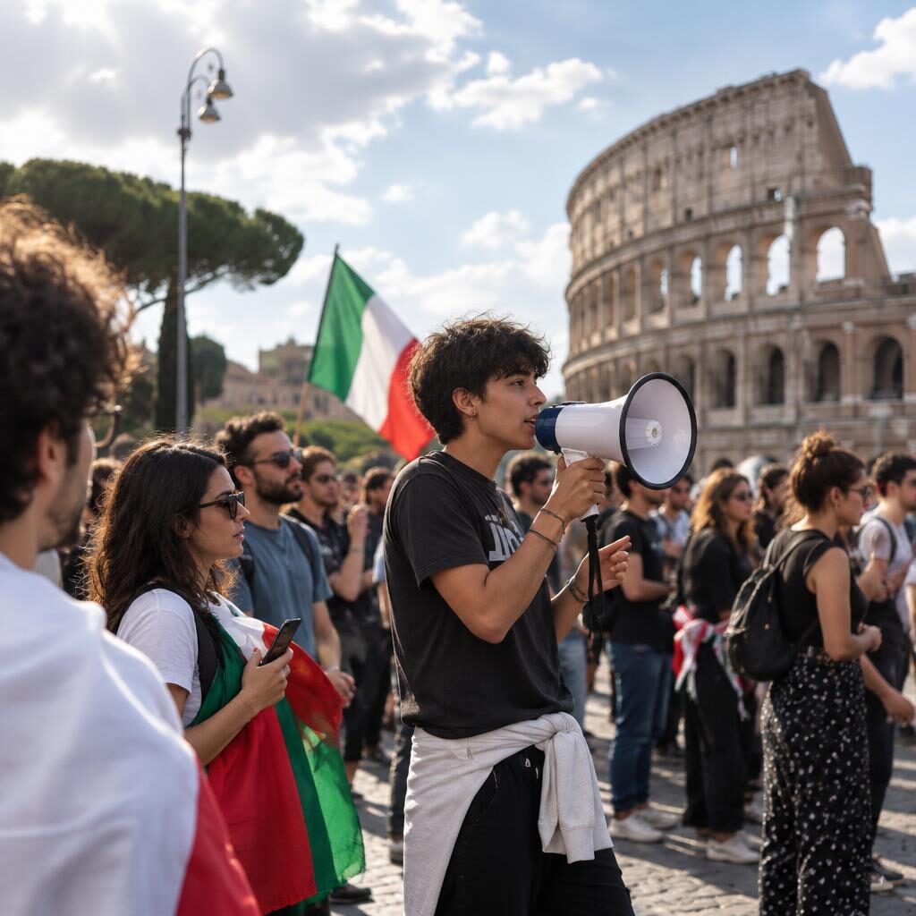 Roma, il corteo di Italia in Piazza: Telegram basta a fare piazza?