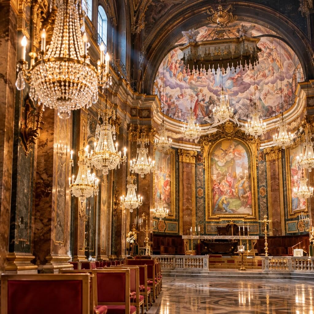 Roma, la basilica dei 35 lampadari che sembra una sala da ballo