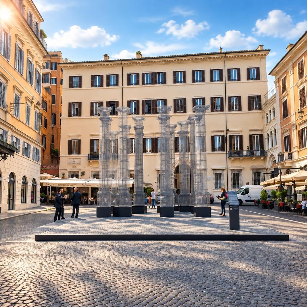 Roma, la Selva trasparente di Tresoldi cambia piazza Mignanelli