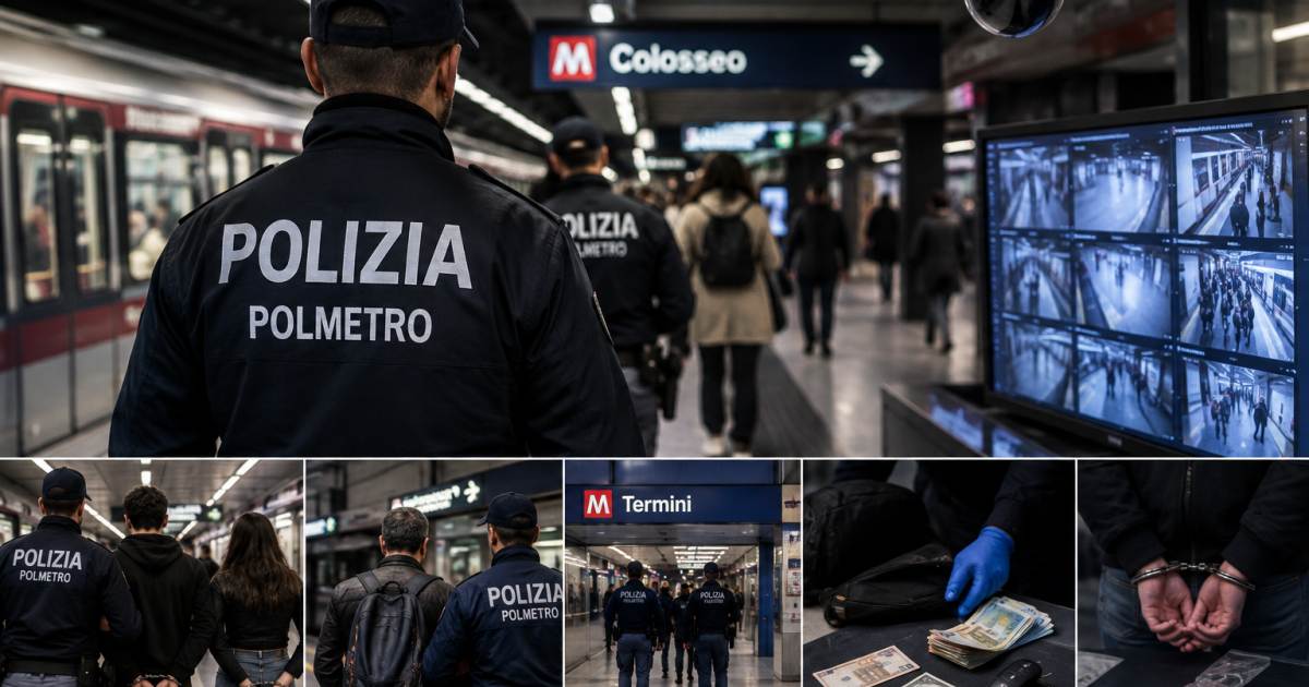 Roma: otto arresti nell’operazione PolMetro con la videosorveglianza ATAC