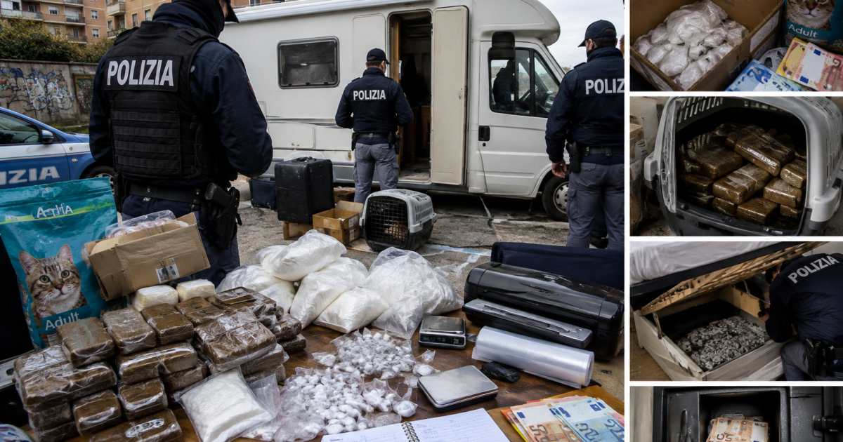 Roma, Periferia Est: otto arresti e oltre 4 kg di droga sequestrati dai Falchi della Polizia di Stato