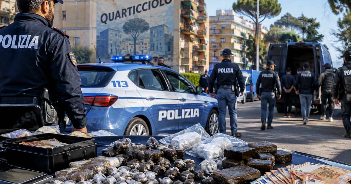 Roma, Quarticciolo: 11 arresti e oltre 460 dosi di droga sequestrate dalla Polizia di Stato (Video)