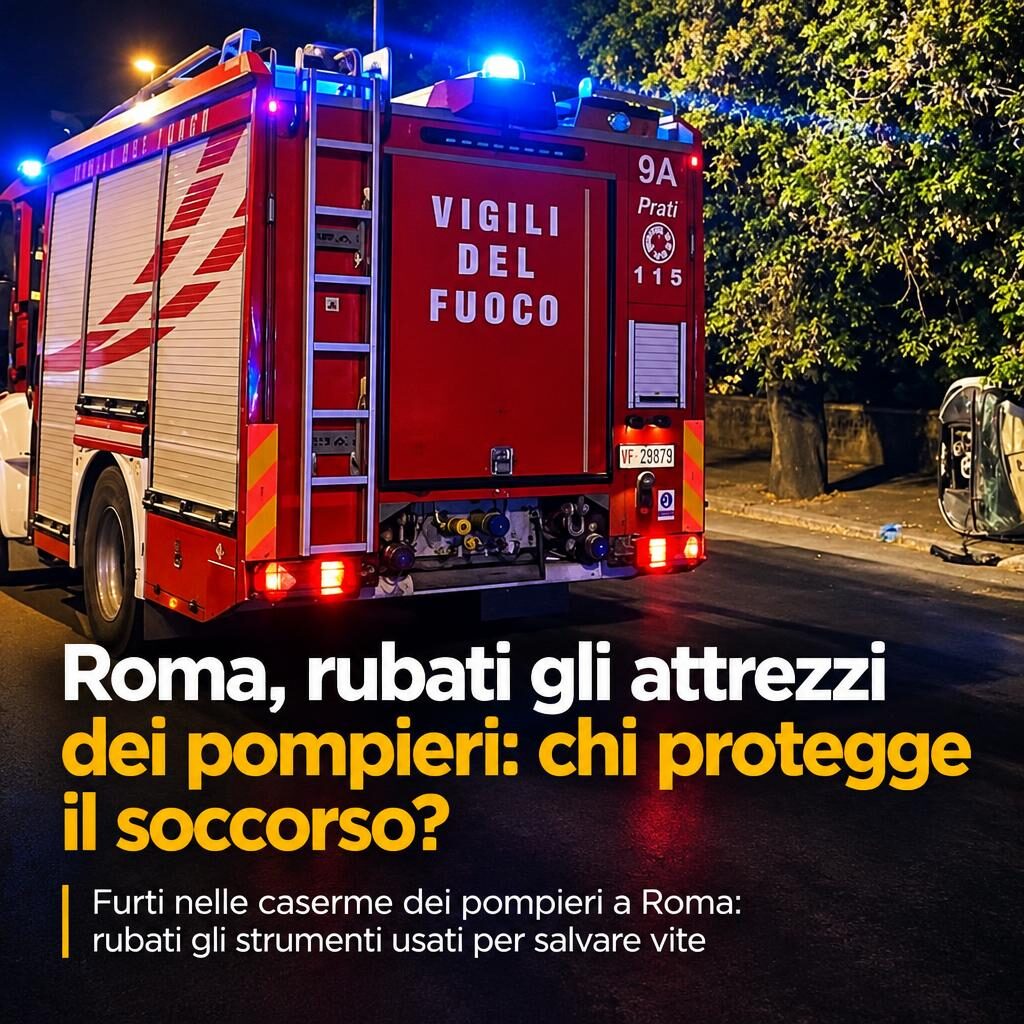 Roma, rubati gli attrezzi dei pompieri: chi protegge il soccorso?