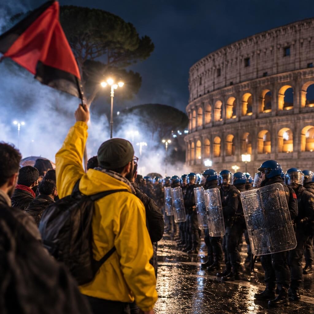 Roma sotto pressione: Termini e Colosseo blindati per le proteste