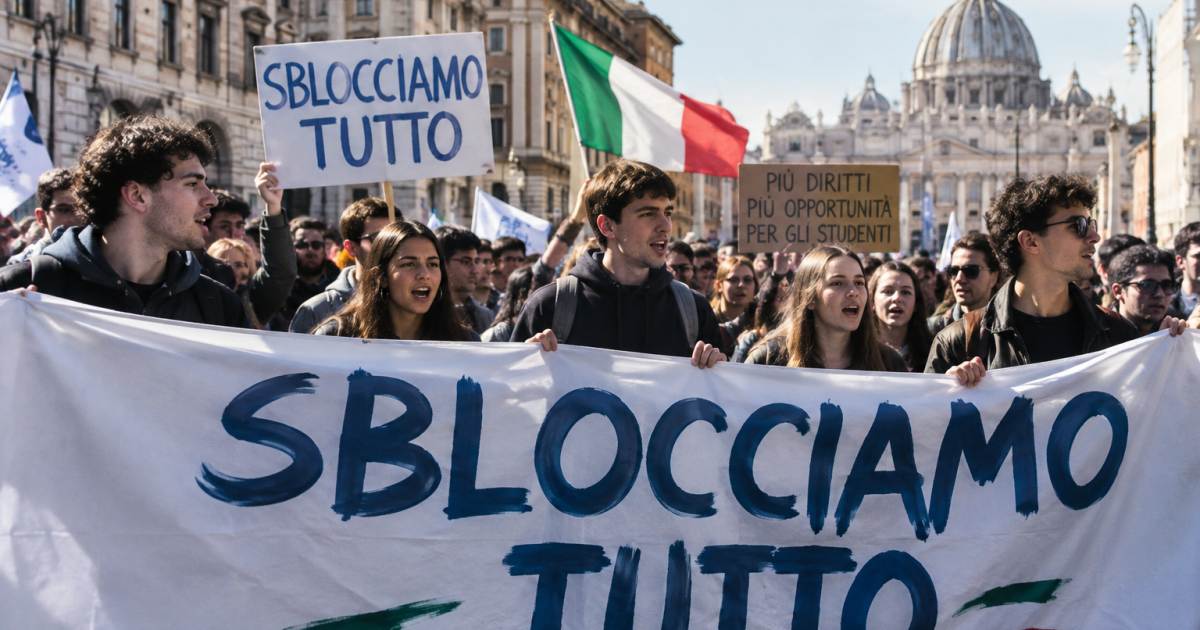 Sblocchiamo tutto: la destra studentesca e universitaria in piazza a Roma il 24 ottobre