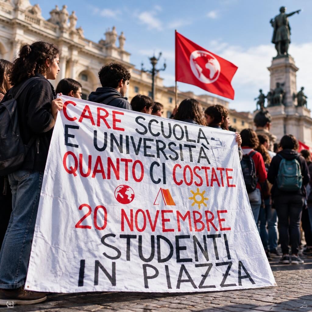 Scuole e università in piazza: «Più fondi, meno armi» verso il 20 novembre