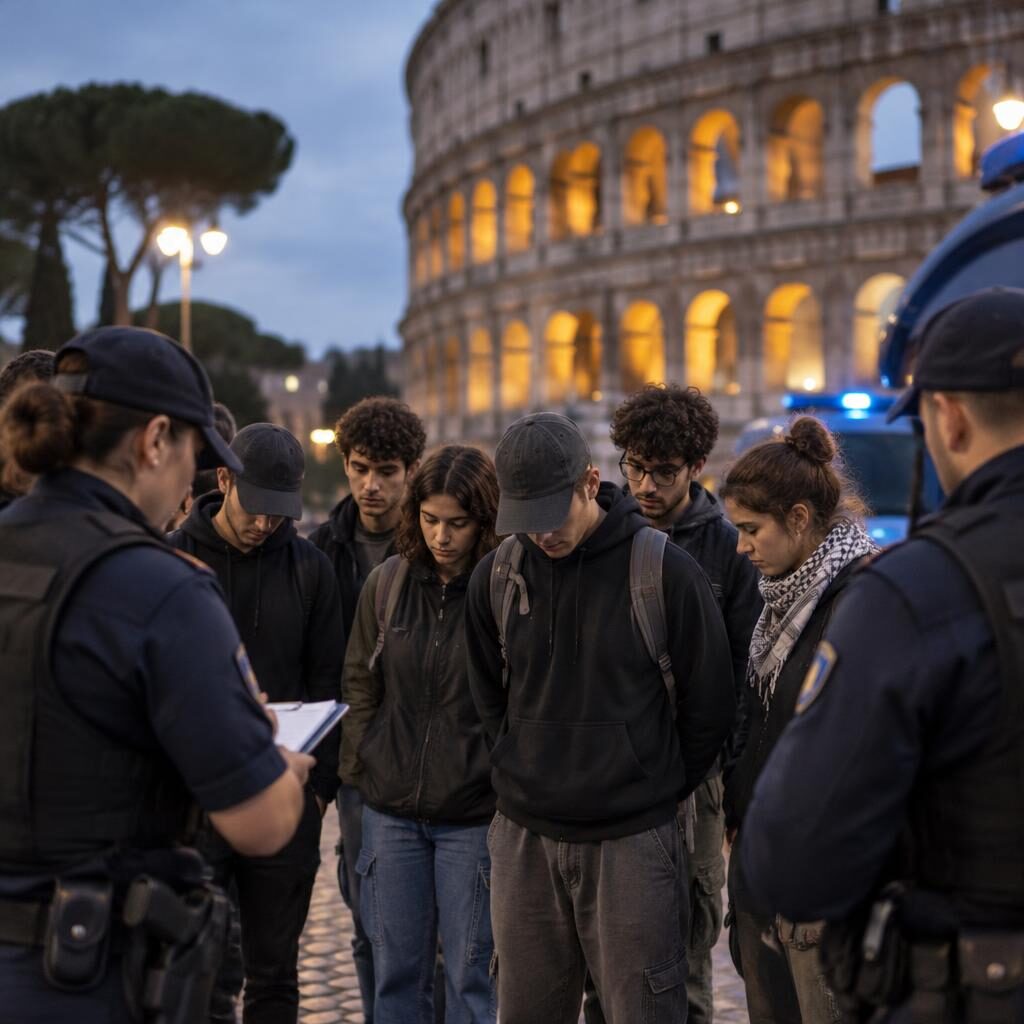 Sei giovani fermati a Roma dopo la mostra per Gaza: cosa non torna?