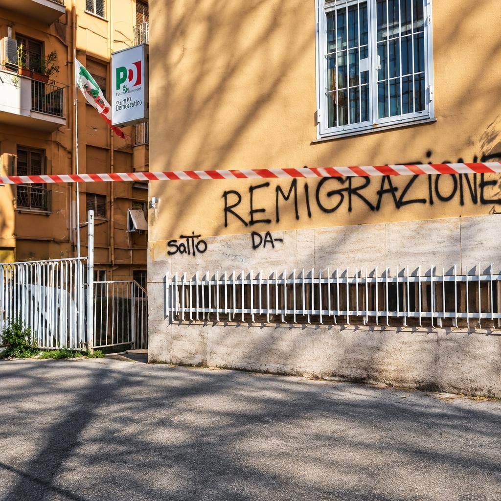 Svastiche contro il Pd, il VI Municipio nega la solidarietà: è bufera