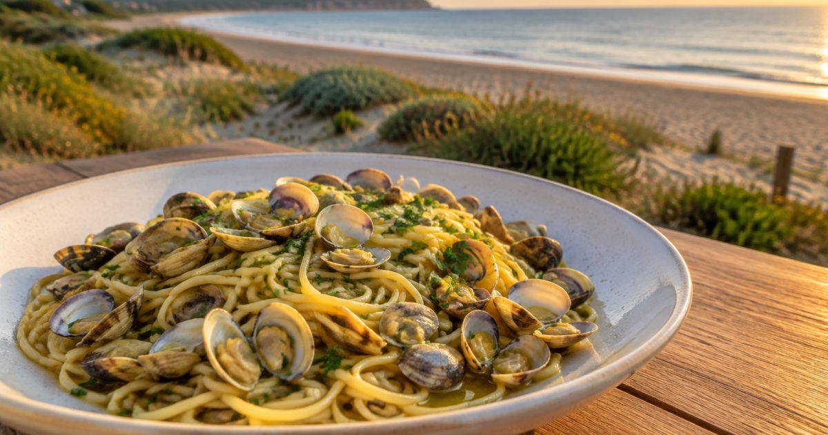 Tarquinia e il litorale etrusco: gli spaghetti con le telline tra sabbia, vento e mare laziale