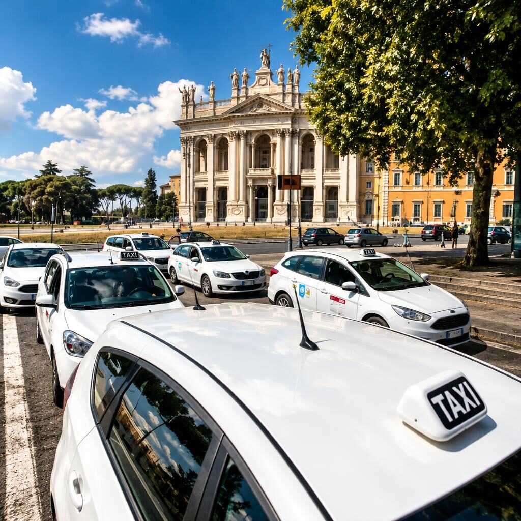 Taxi, il caro carburante fa saltare i conti: protesta a Roma