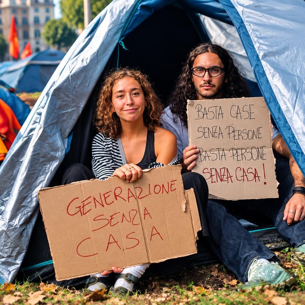 Tende in piazza Bologna contro il piano casa: la protesta dei giovani