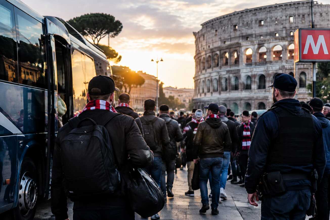 Trasferte ultras: una politica pubblica quotidiana tra steward e arterie di Roma