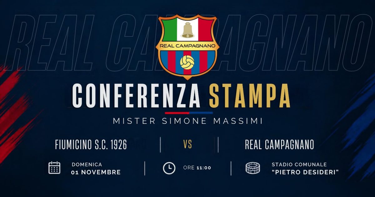 Massimi in conferenza stampa alla vigilia della trasferta Real Campagnano contro Fiumicino SC26