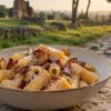 Via Appia Antica, la gricia accompagna la campagna romana tra basoli e pecorino