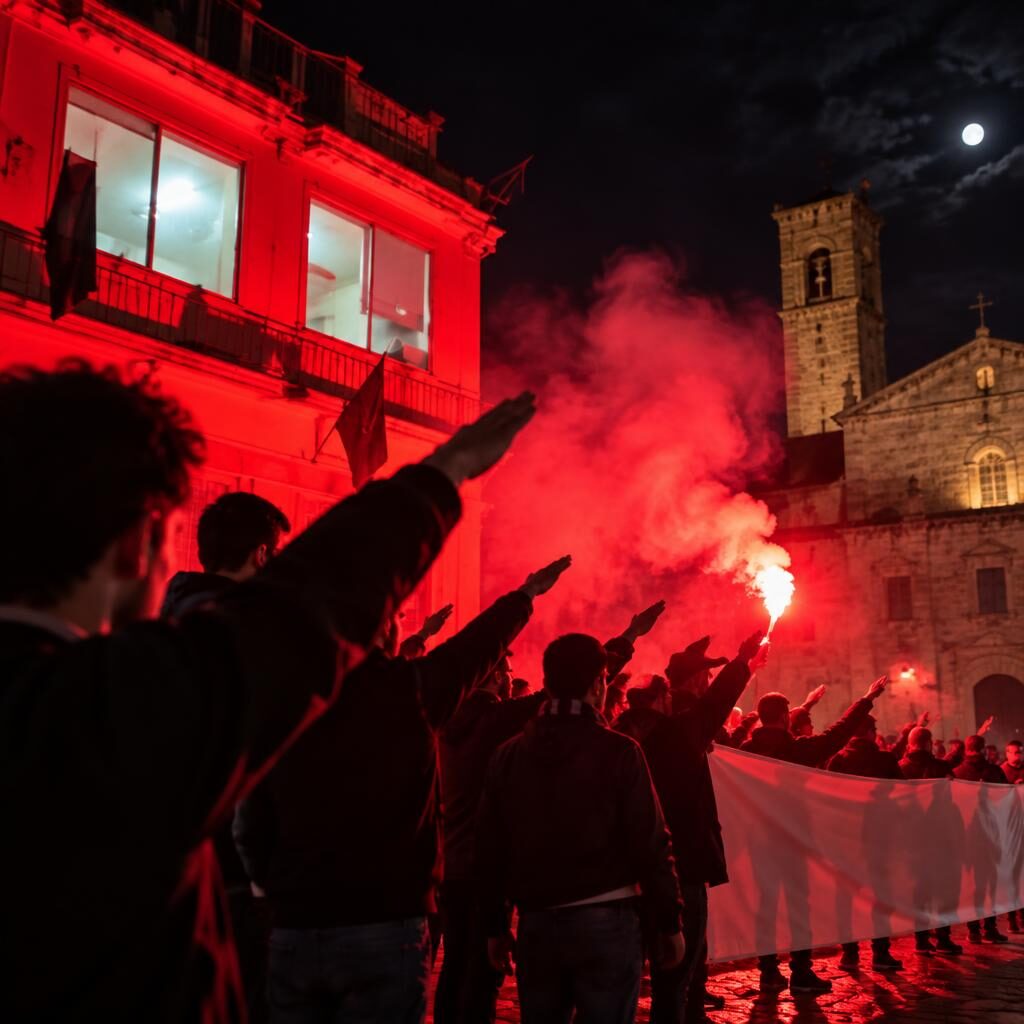 Viterbo, cori fascisti e saluti romani: il caso riapre la ferita del 1922