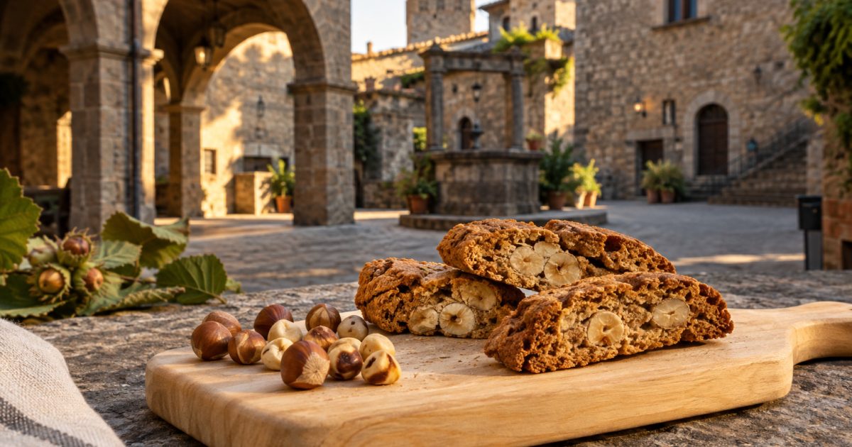 Viterbo medievale e tozzetti alle nocciole: il gusto asciutto della Tuscia