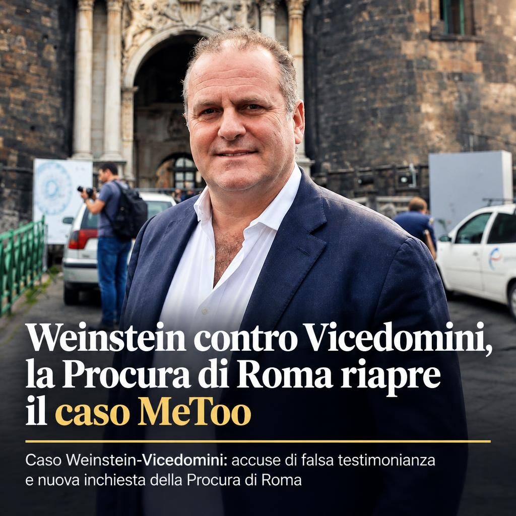 Weinstein contro Vicedomini, la Procura di Roma riapre il caso MeToo